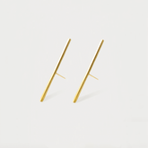 14k gold slim stick earrings BlackSugar-Fine Modern Chic Jewelry that Celebrities Wear